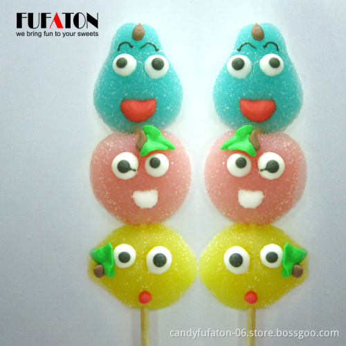 Creative Fruit Flavor jelly candy lollipop